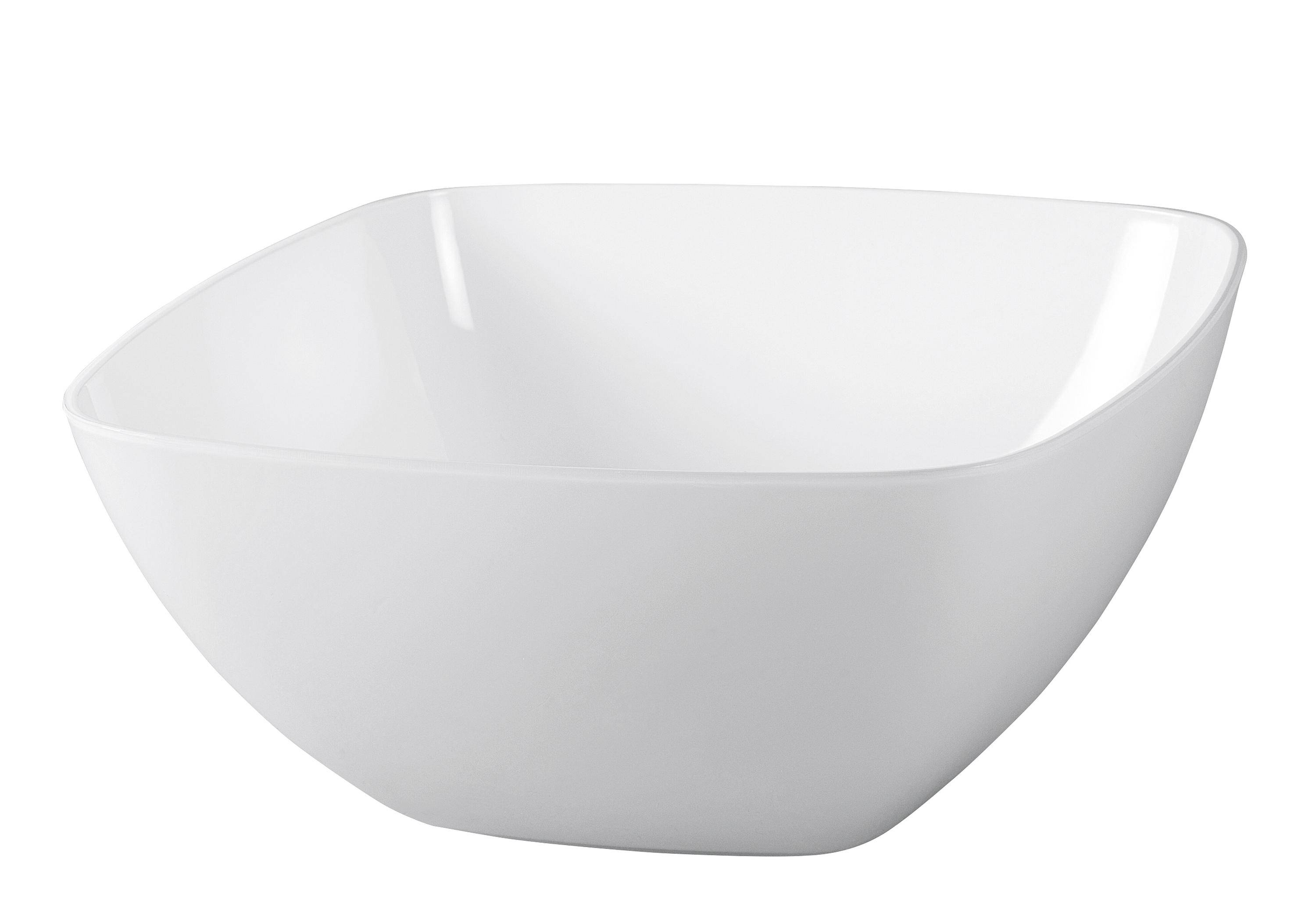 EMSA 504632 Vienna Salatschüssel weiß 26,5 cm / 4,6L, Dip-Schale, 4,6 l, Weiß, Quadratisch, 265 mm, 265 mm-1