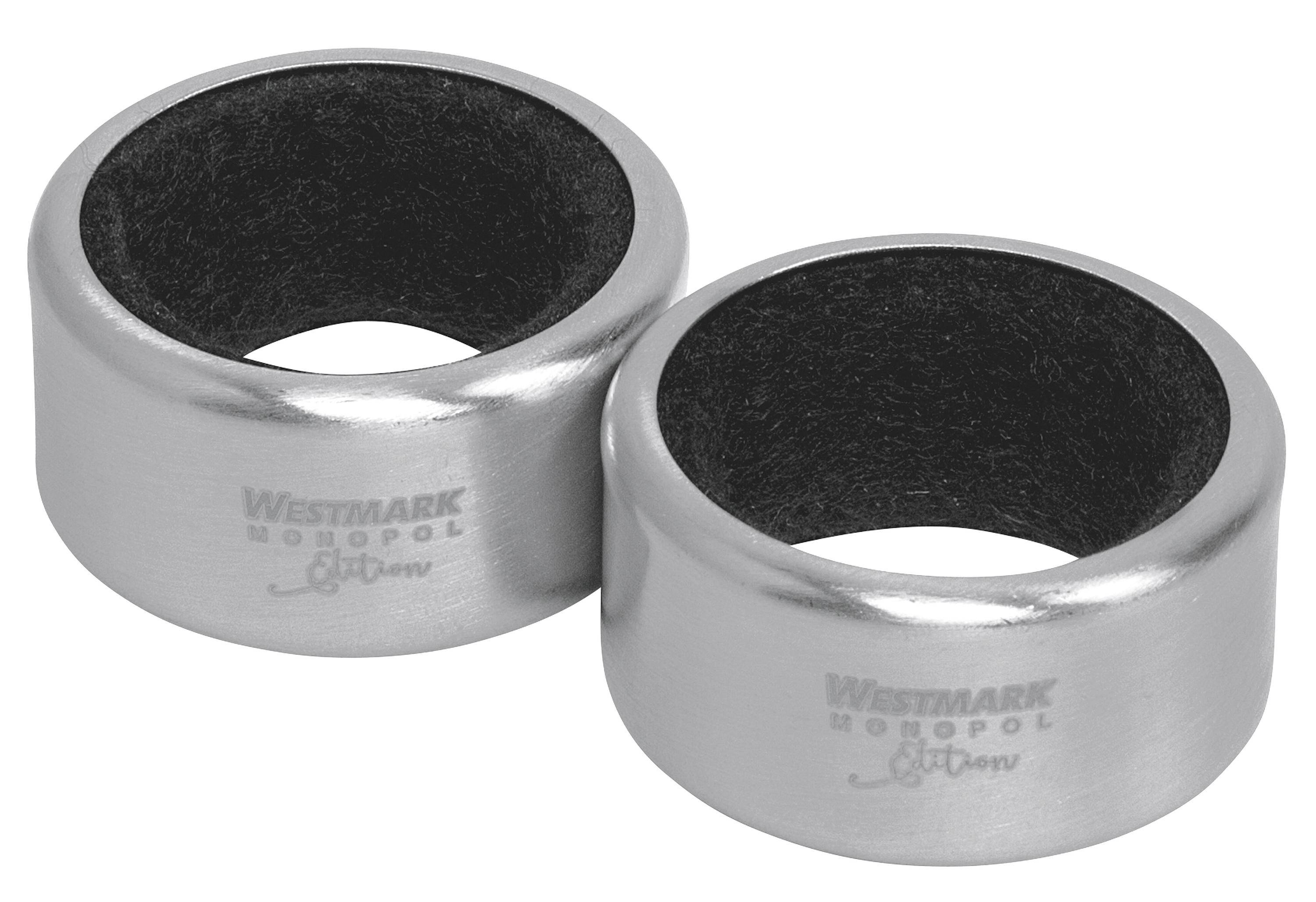 Westmark 2 Tropfringe inkl. 2 Ersatzeinsätze, Monopol Edition, Rostfreier