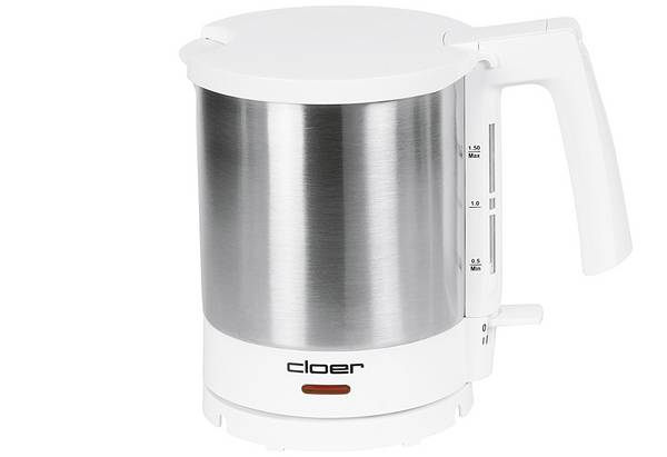 CLOER Wasserkocher 4711 1,5l 1800Watt weiß/Edelstahl