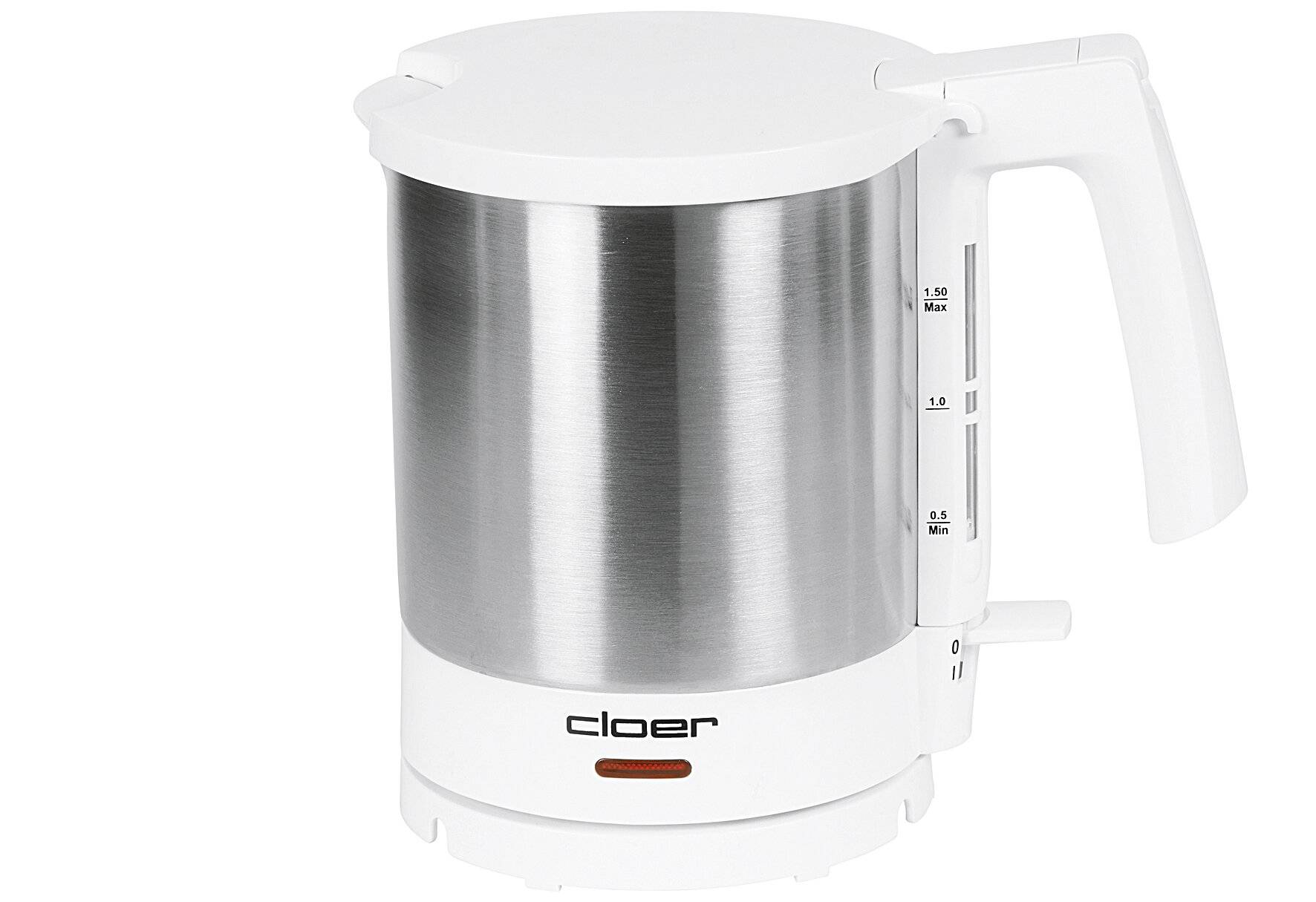 CLOER Wasserkocher 4711 1,5l 1800Watt weiß/Edelstahl