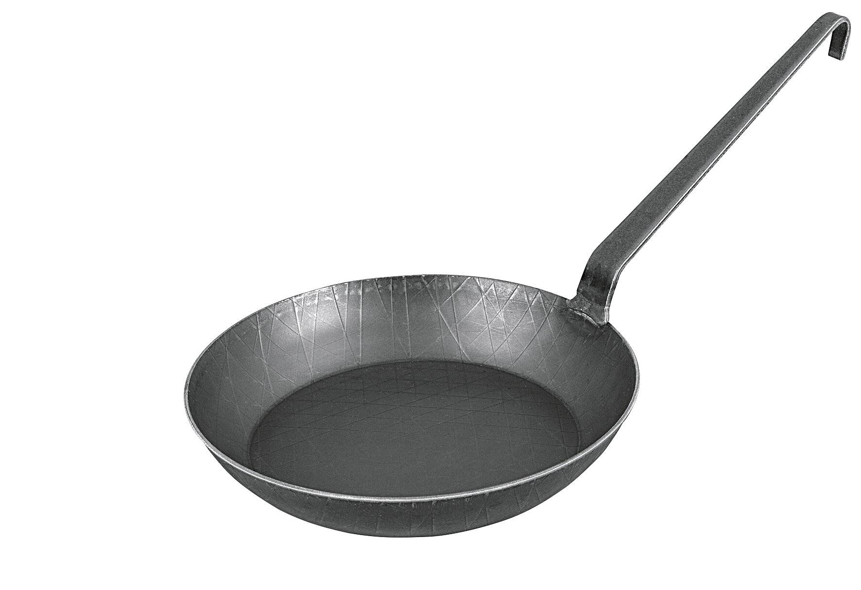Turk 65226 Bratpfanne mit geschmiedetem Hakenstiel, 24 cm, Eisen,
