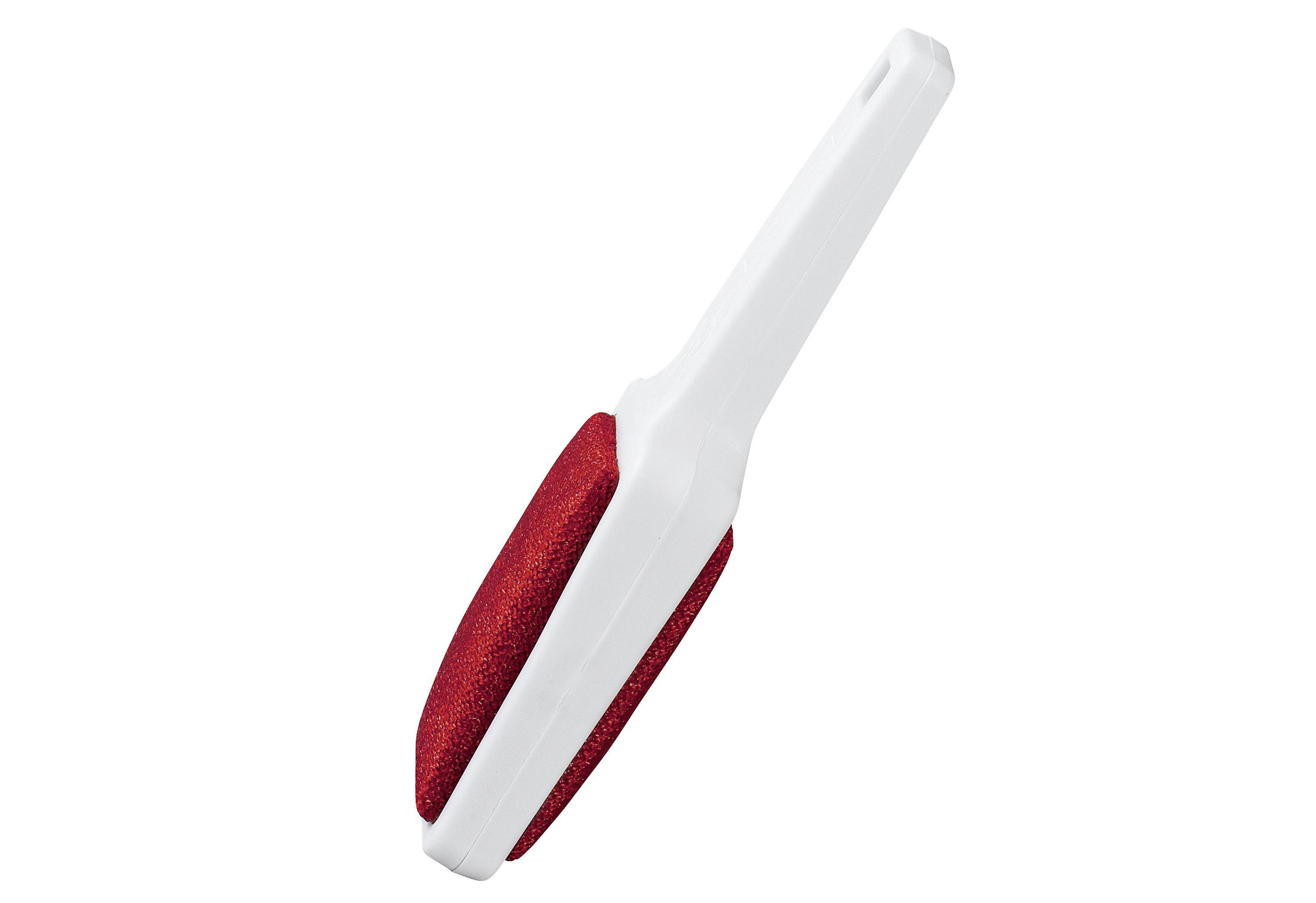 Textilbürste 21,5 cm Polypropylen weiß/rot-1
