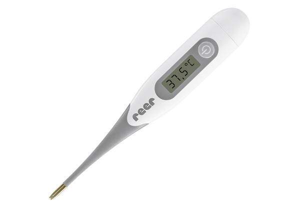 reer ExpressTemp Digitales Fieberthermometer, Messzeit 10 Sekunden, vergoldete flexible