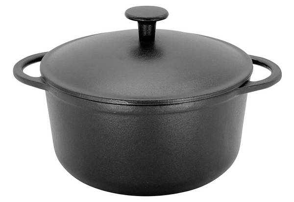 Krüger Karl Topf, Gusseisen, Schwarz, 40 x 20 x 10
