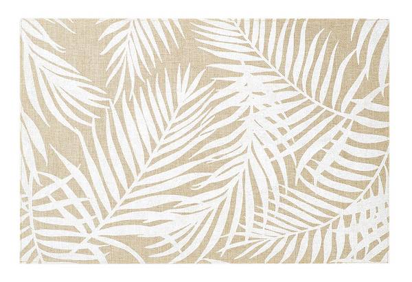 Zeller 27067 Platzset 'Palme', Polyleinen, weiß, ca. 45 x 30