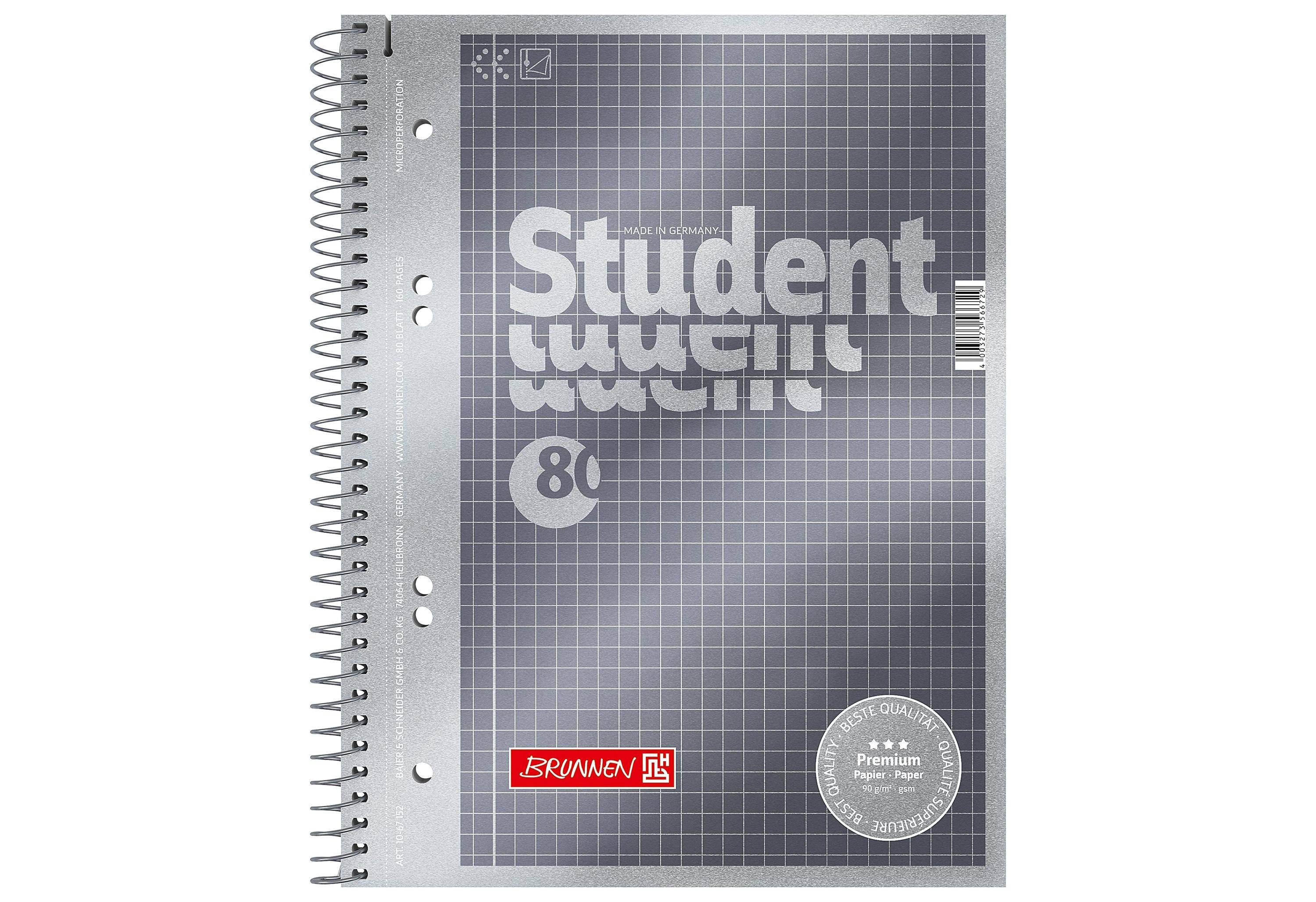 Brunnen 1067152 Notizblock / Collegeblock Student Premium (Veredeltes DeckBlatt-0