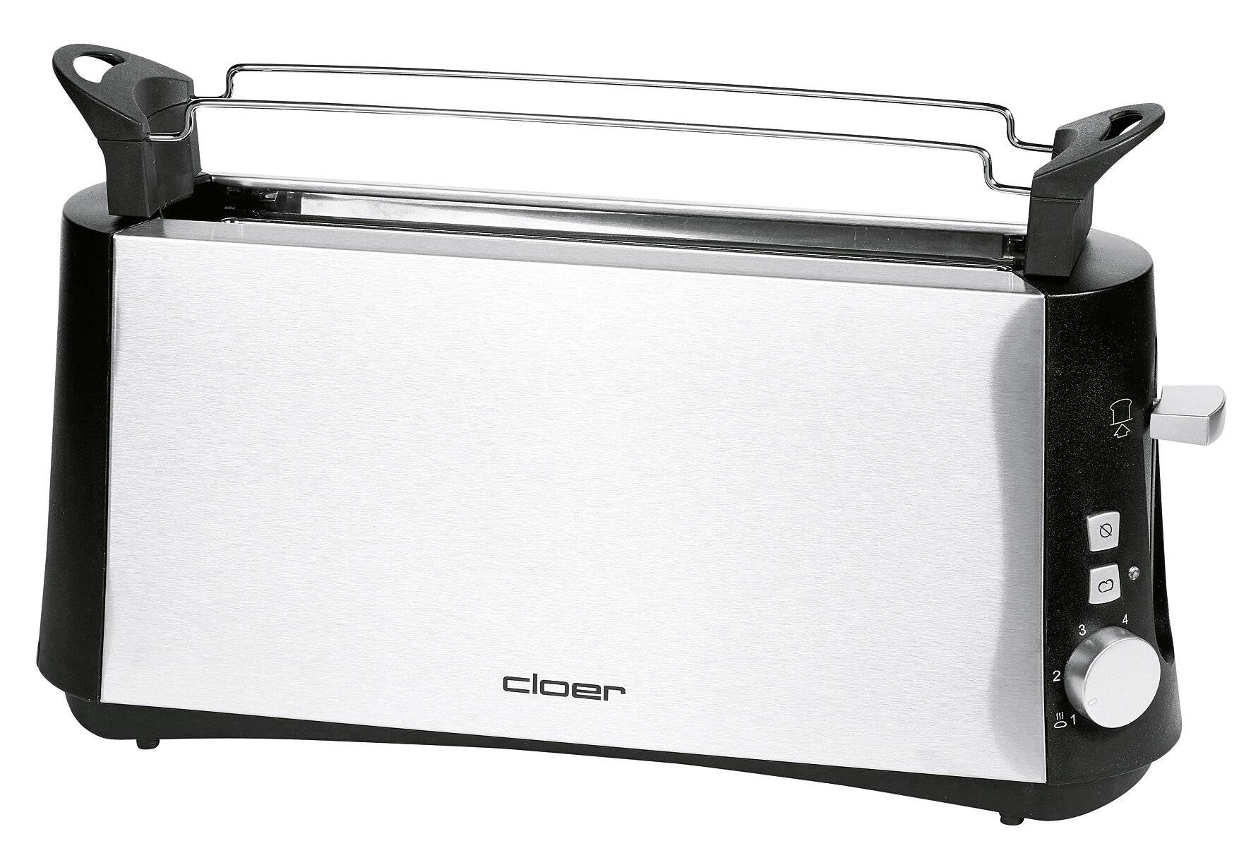 CLOER Toaster 3810 2Scheiben 880Watt Edelstahl/schwarz-0
