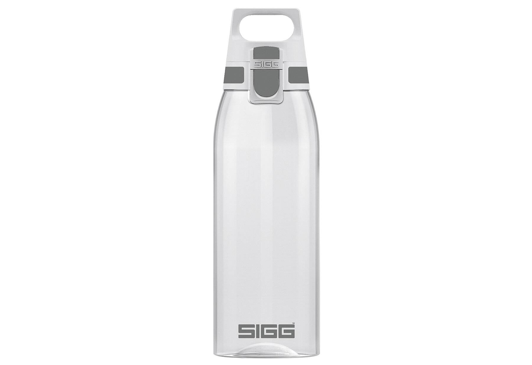 SIGG Total Color Transparent Trinkflasche (1 L), schadstofffreie und auslaufsichere-0