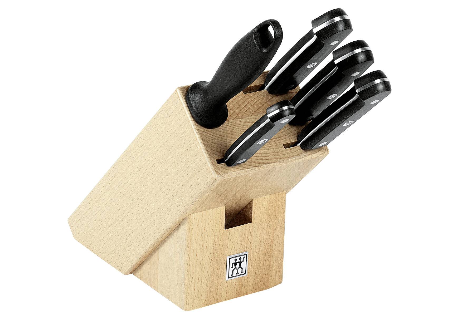 ZWILLING Gourmet, Messer-Block/Besteck-Set, Edelstahl, Kunststoff, Holz, Edelstahl, Schwarz-0