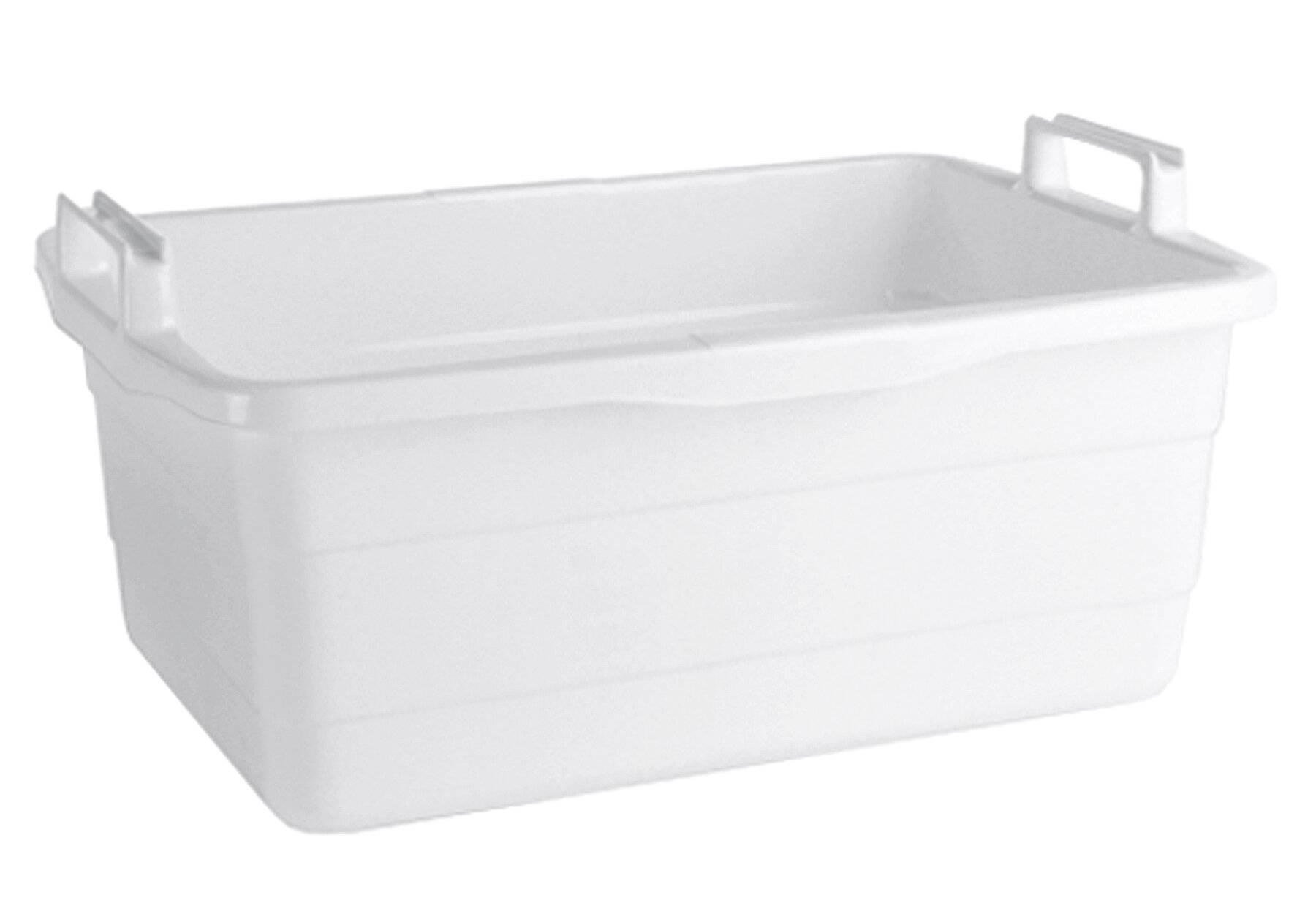 LOCKWEILER Wanne 62x43x25cm 45l eckig Kunststoff weiß-0