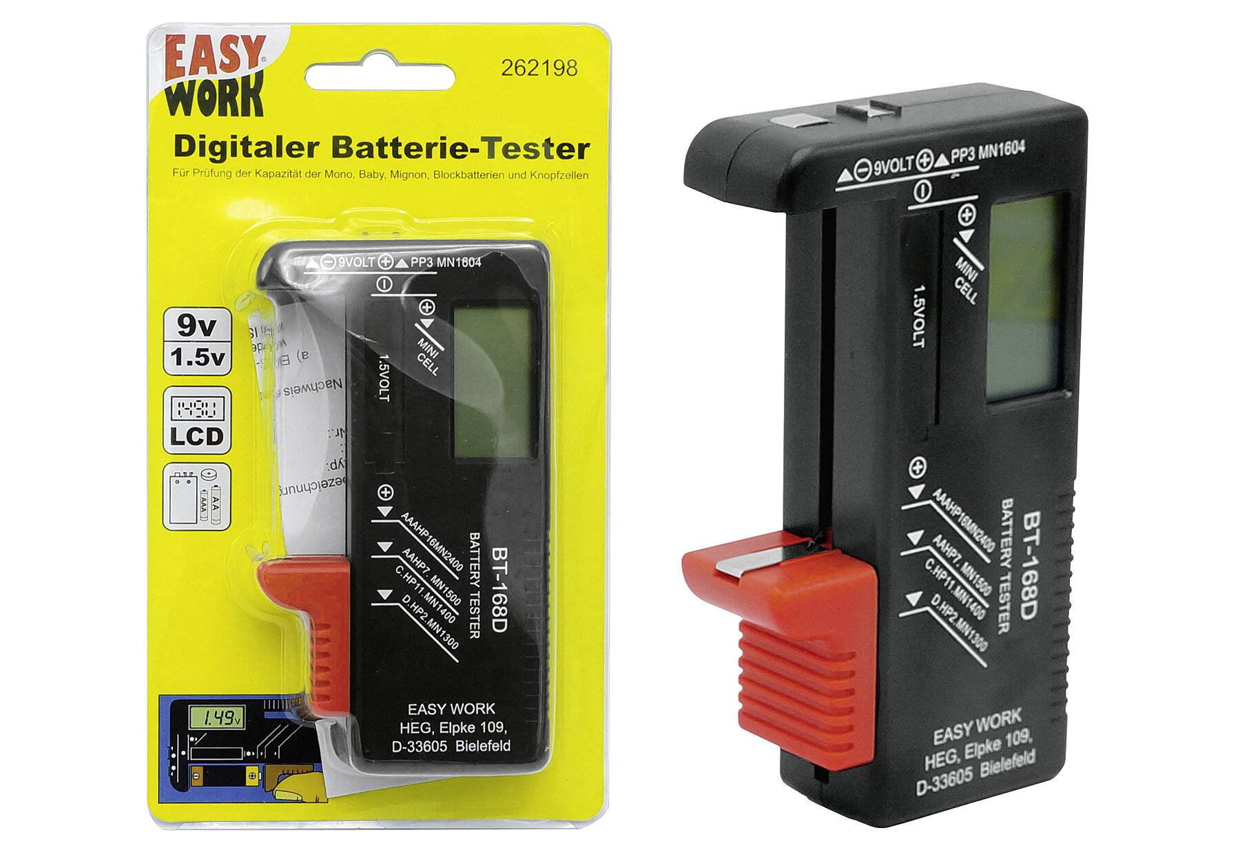 Batterietester großes LCD-Display zum einfachen Ablesen-0