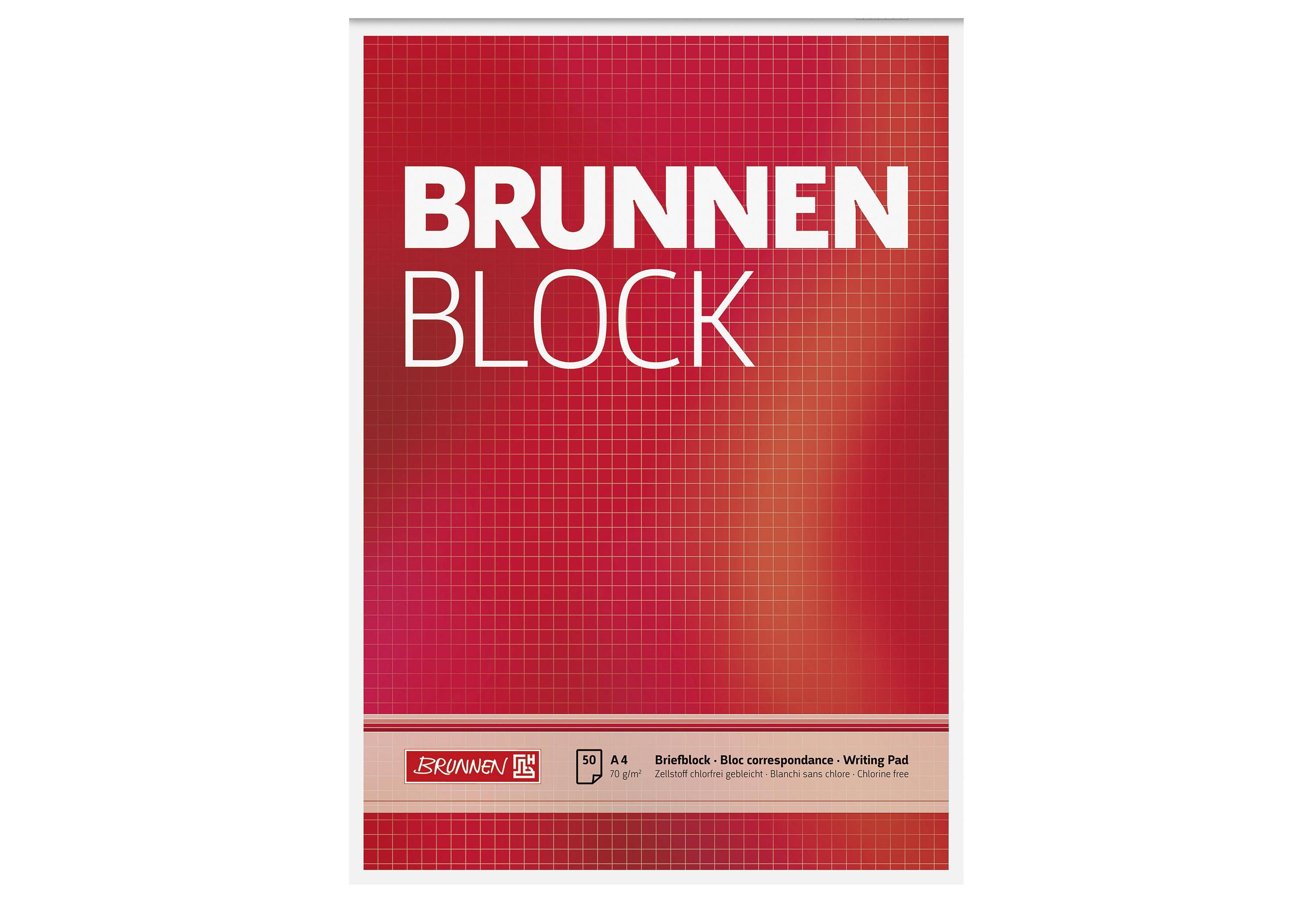 Briefpapierblock, A4, kariert, weiß, 50 Stück-1