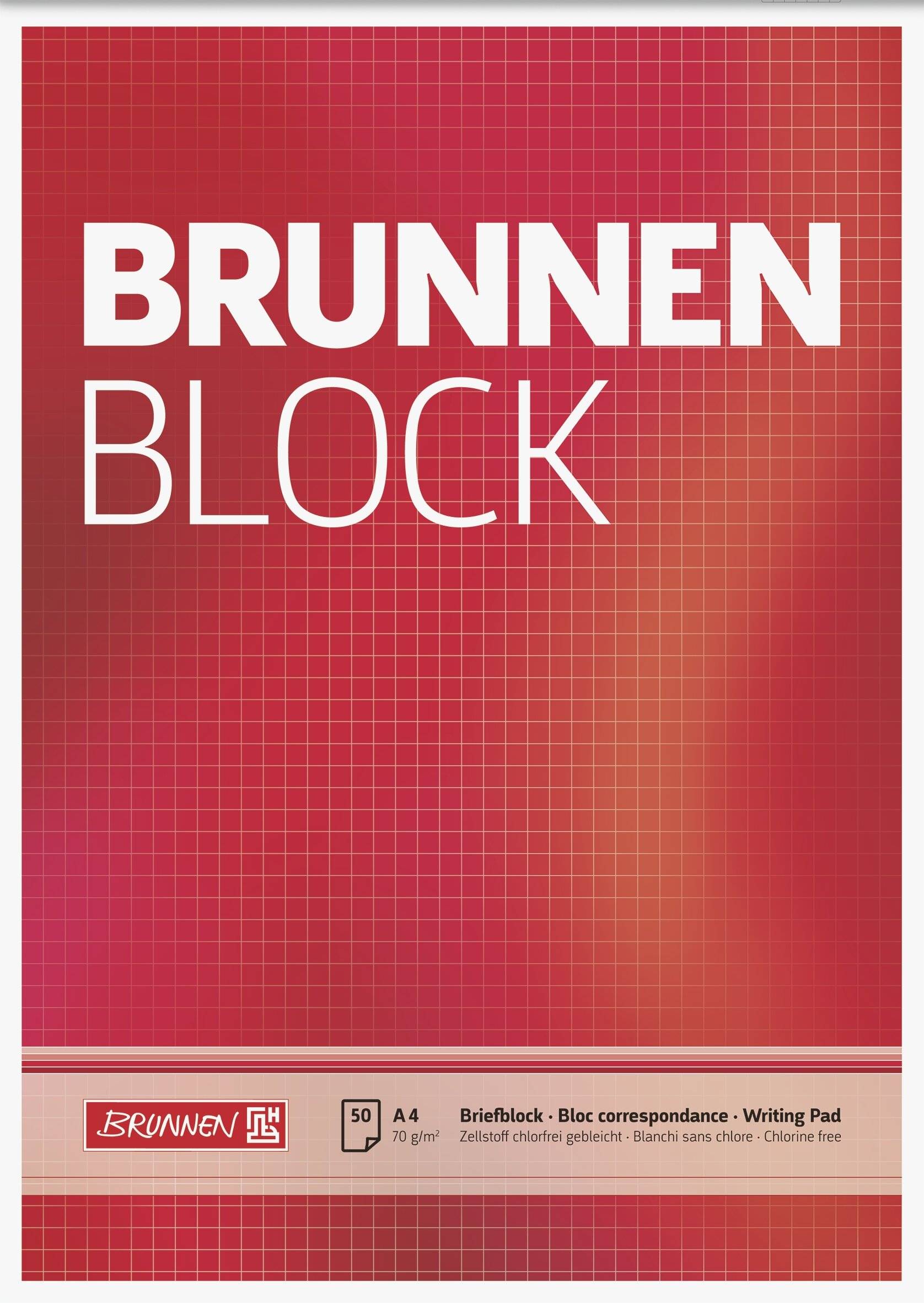 Briefpapierblock, A4, kariert, weiß, 50 Stück-0