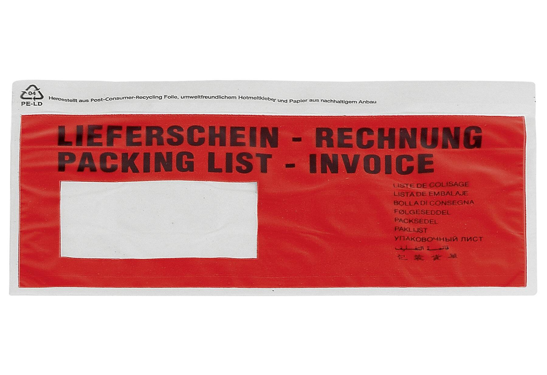 WIHEDÜ Begleitpapiertasche DIN lang Lieferschein/Rechnung-0
