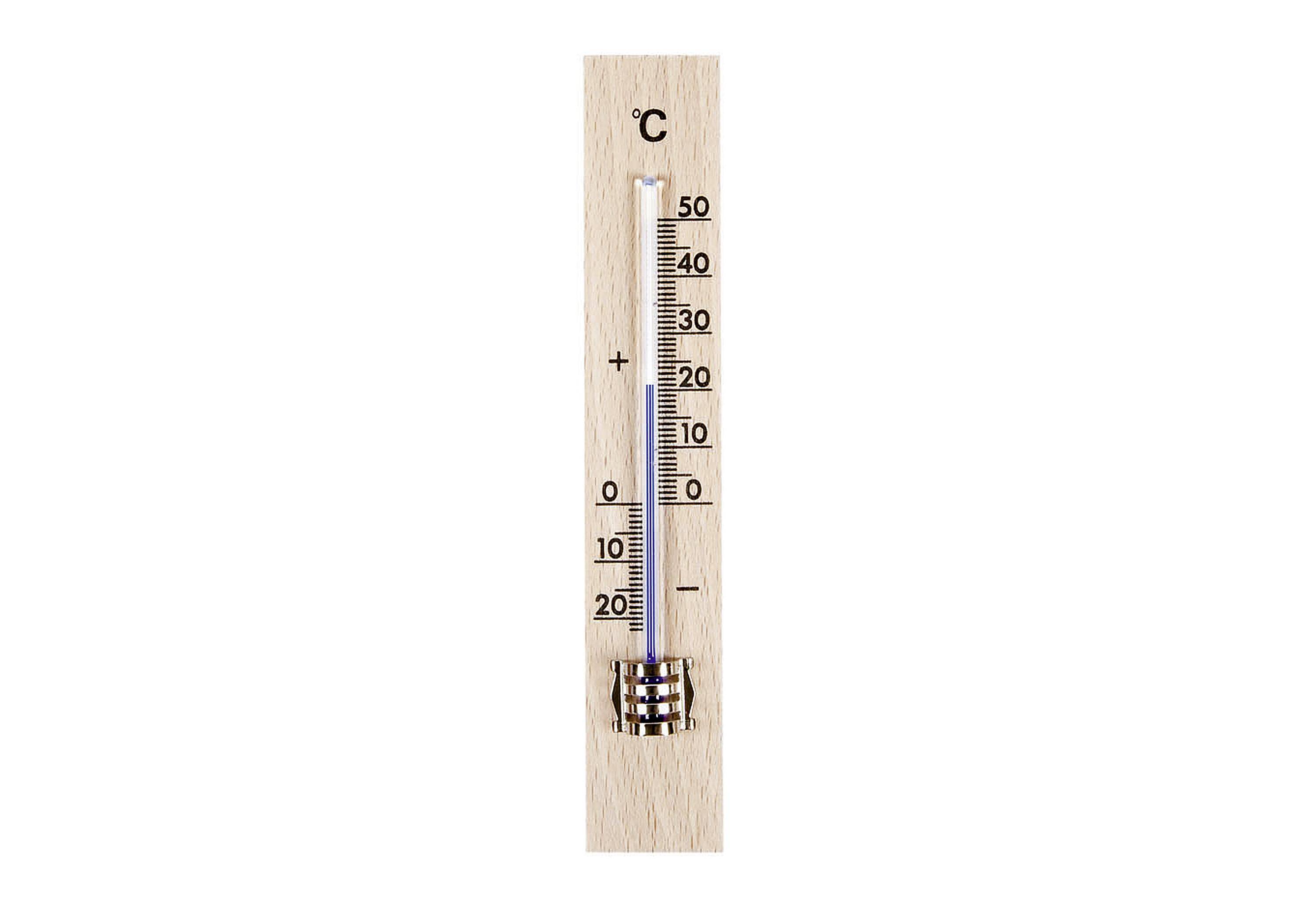 TFA Zimmer-Thermometer Holz 15x2,6cm-0