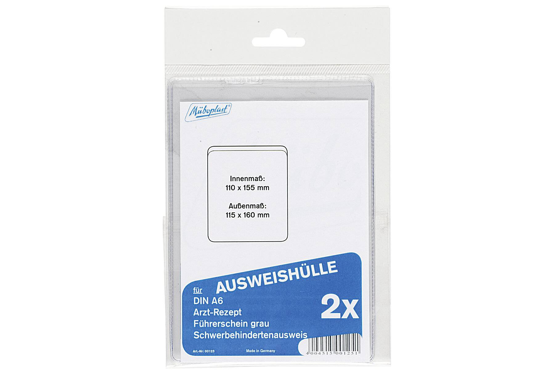 MÜBOPLAST Ausweishülle A6 2er Pack-0