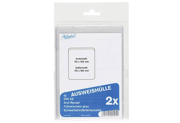MÜBOPLAST Ausweishülle A6 2er Pack