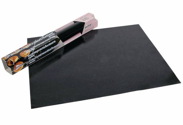 Ofenmatte 45 x 31 cm Silikon dunkelgrau