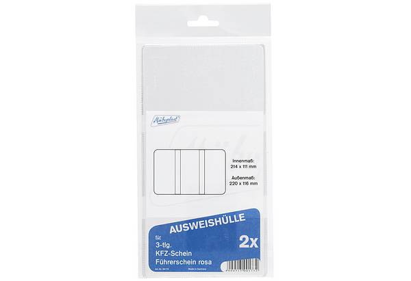 MÜBOPLAST Ausweishülle 220x116mm 2er Pack