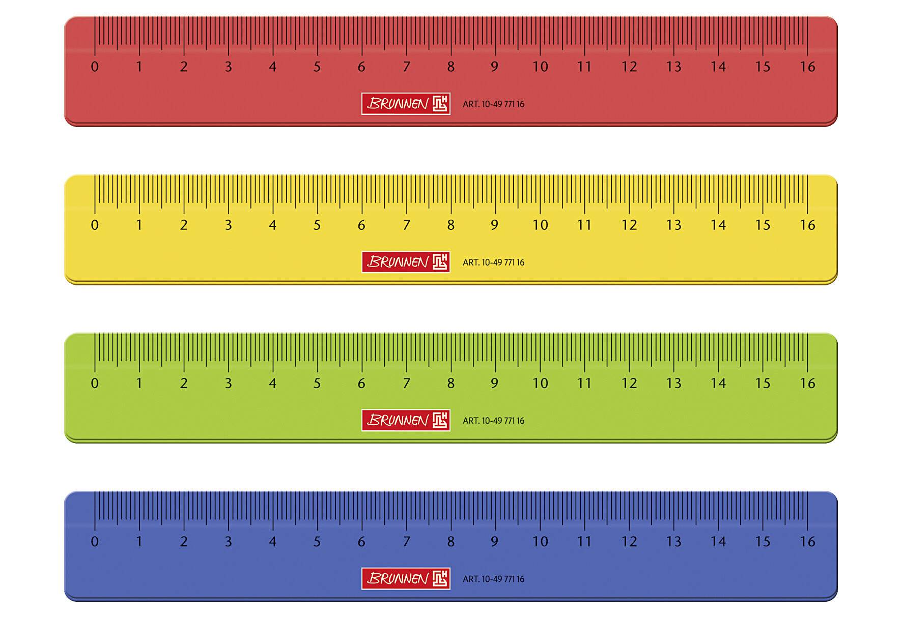 Lineal 16cm Kunststoff farbig sortiert-0