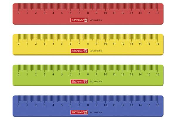 Lineal 16cm Kunststoff farbig sortiert