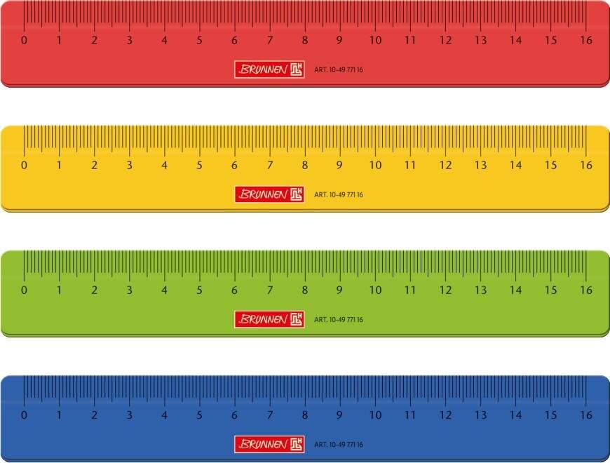 Lineal 16cm Kunststoff farbig sortiert-1