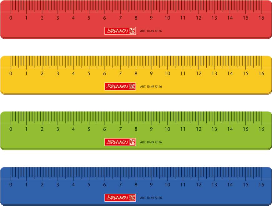 Lineal 16cm Kunststoff farbig sortiert-2
