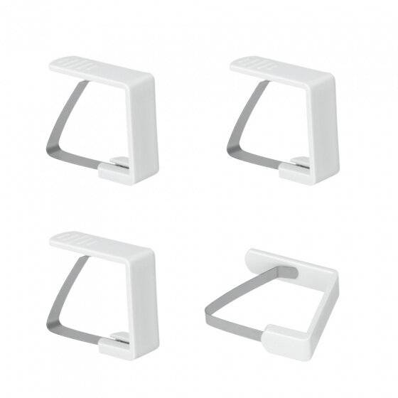 Tischtuchklammern 5,1 x 4,3 cm weiß 4 Stück-2