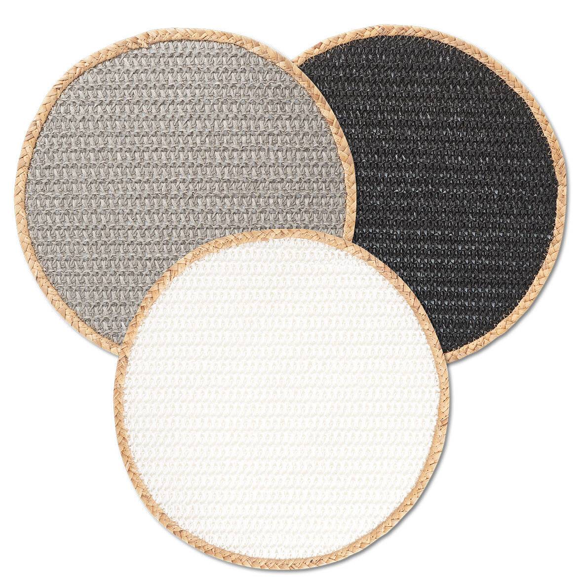 Zeller 27037 Platzset 'Nature', Papier-Mix, schwarz, ca. Ø 38-3