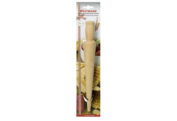 Westmark Waffel- und Eishörnchenformer, Länge: 28 cm, unbehandeltes Buchenholz,