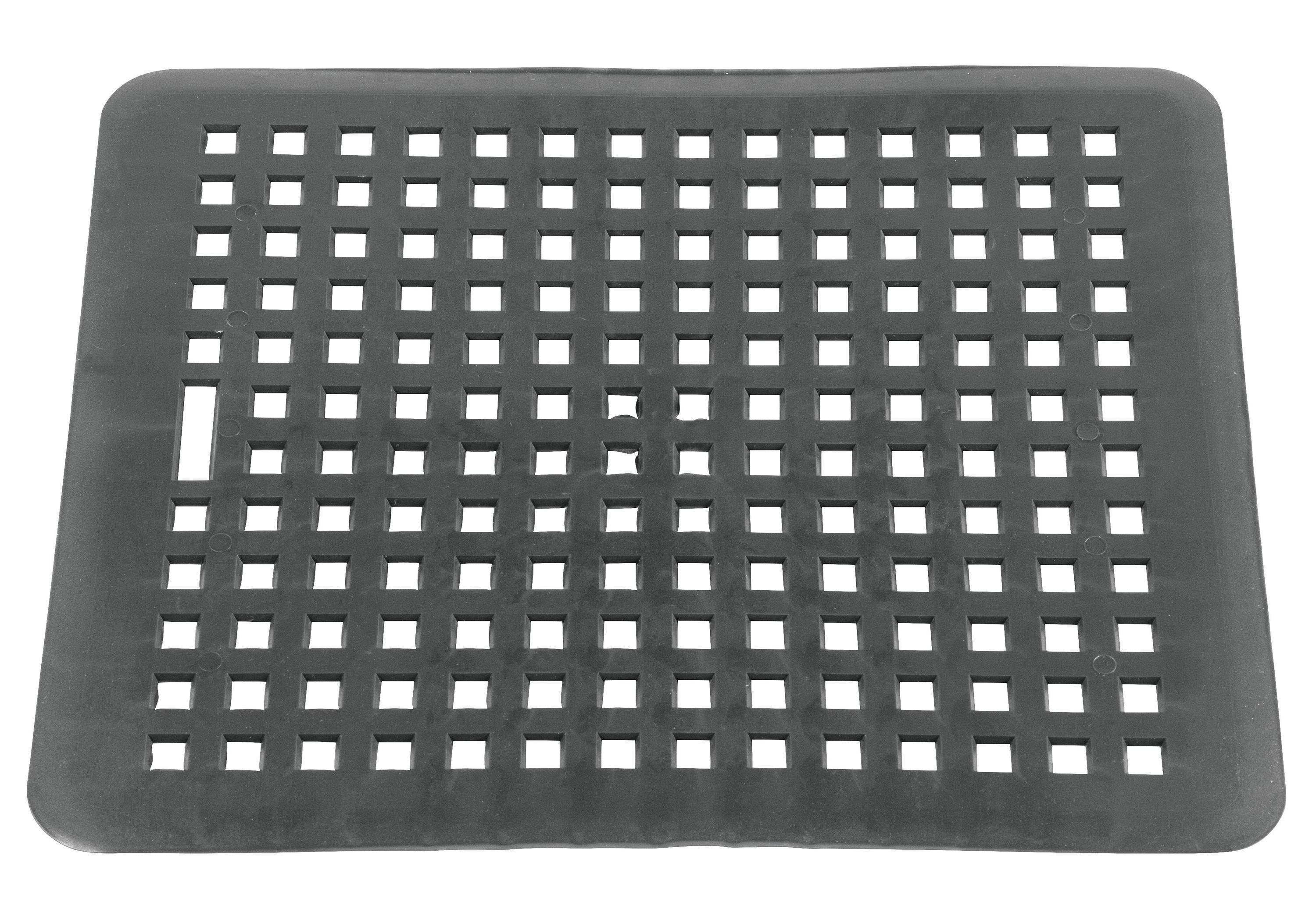 WÜLLNER & KAISER Spülbeckenmatte eckig 31,5x27cm grau