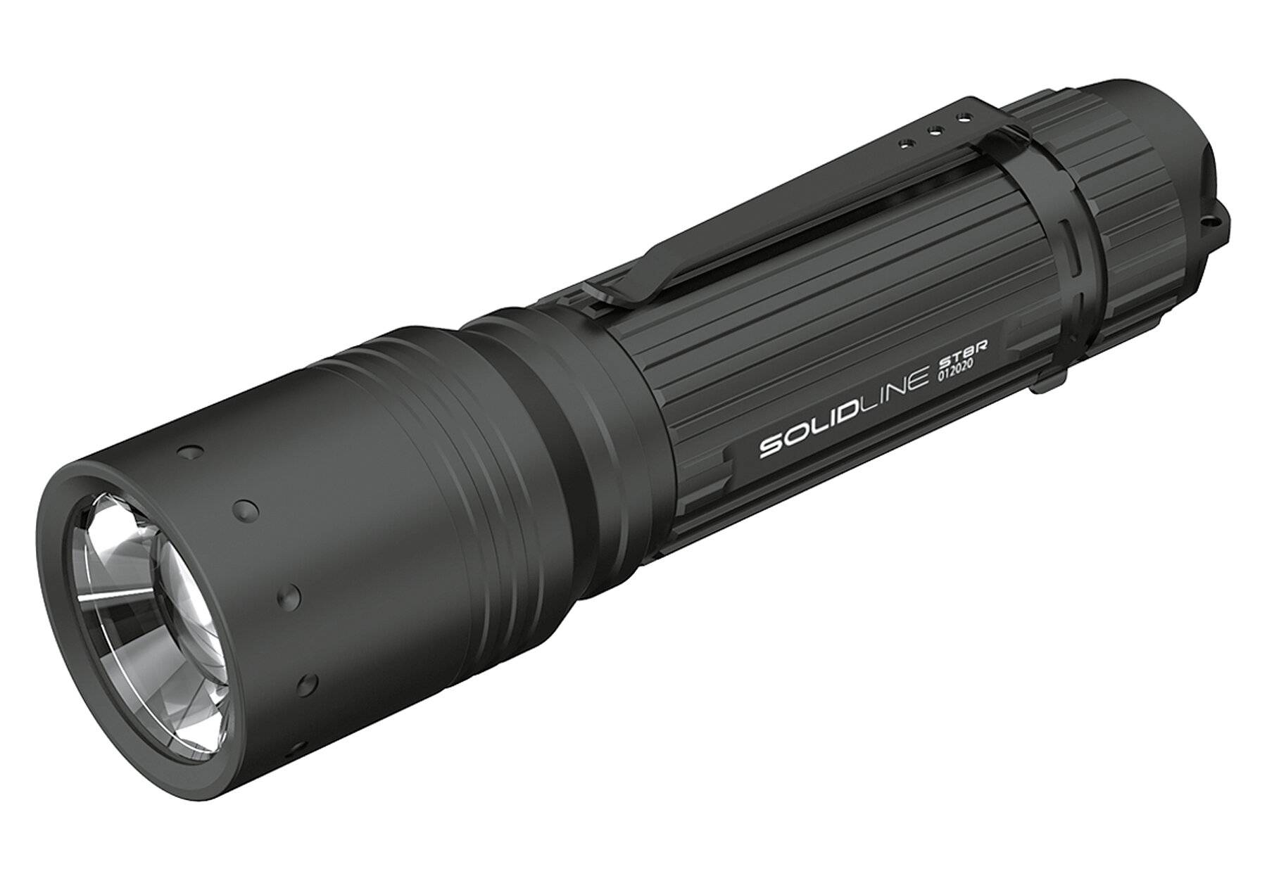 Solidline ST8R LED Taschenlampe, fokussierbar, wiederaufladbar, 600 Lumen, 300 Meter-0