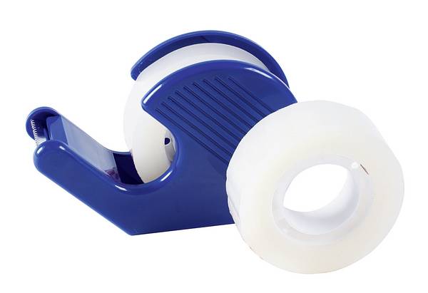WIHEDÜ Abroller mit 2 Rollen Klebefilm 18mm 33m