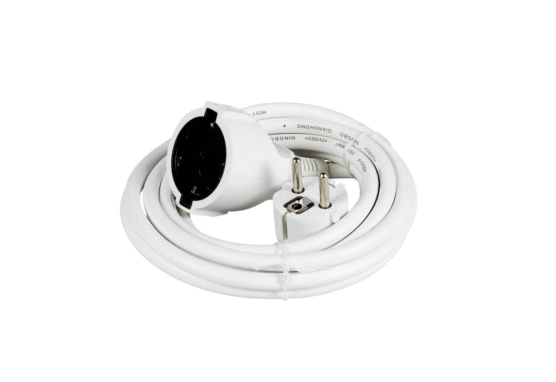 REV 0016020114 Verlängerung, Verlängerungskabel mit Winkelstecker 2m, 3680W,