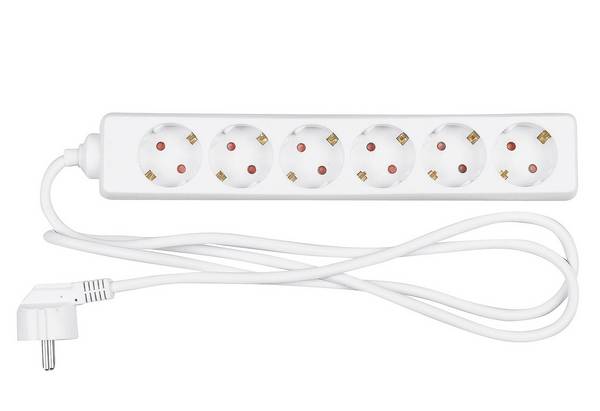 REV 0512362555 Steckerleiste, Mehrfachsteckdose 6fach, Kabel 1,4m, max. 3500W,