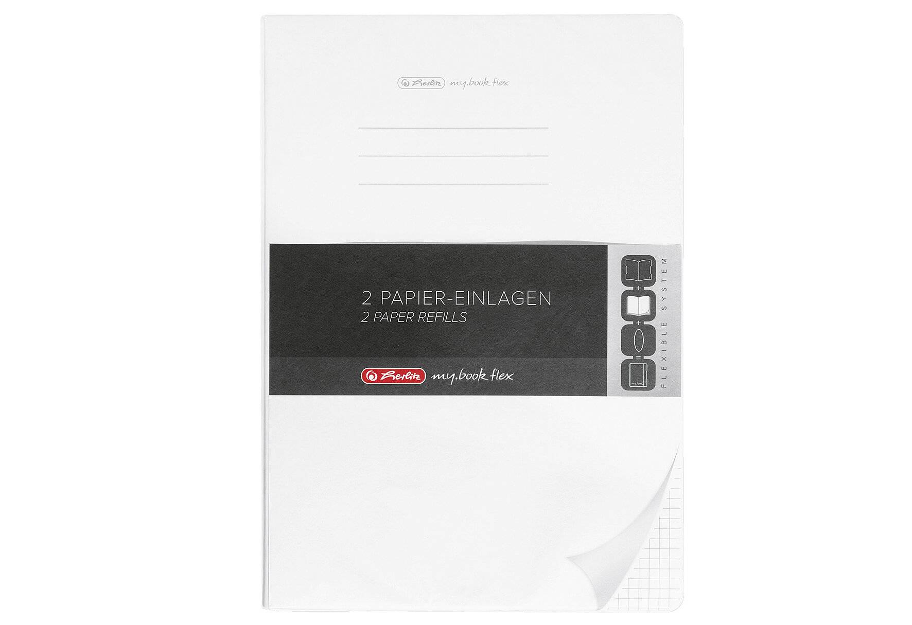 Herlitz my.book, Monochromatisch, Schwarz, Weiß, A4, 40 Blätter, 80 g/m², Kariertes Papier-4