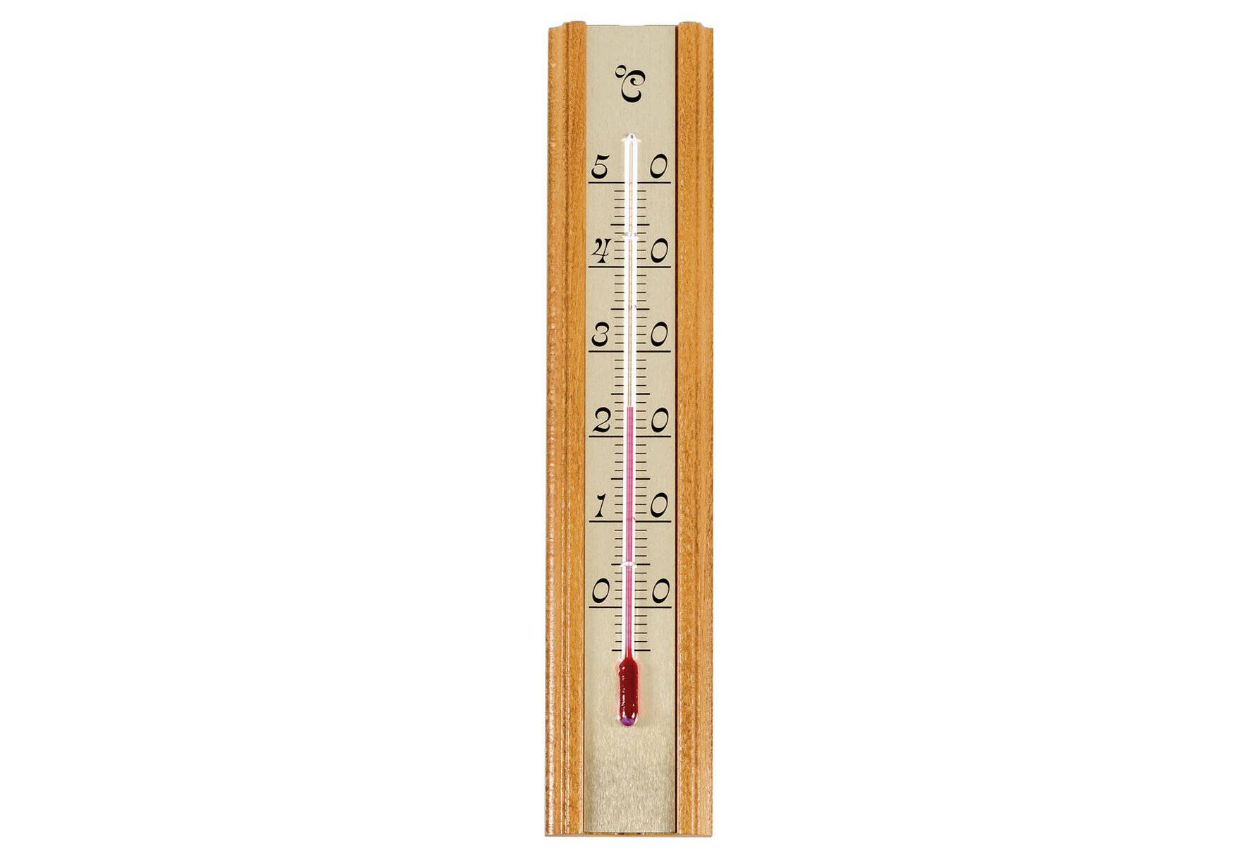 TFA Zimmer-Thermometer Eiche 20,5x4cm-0