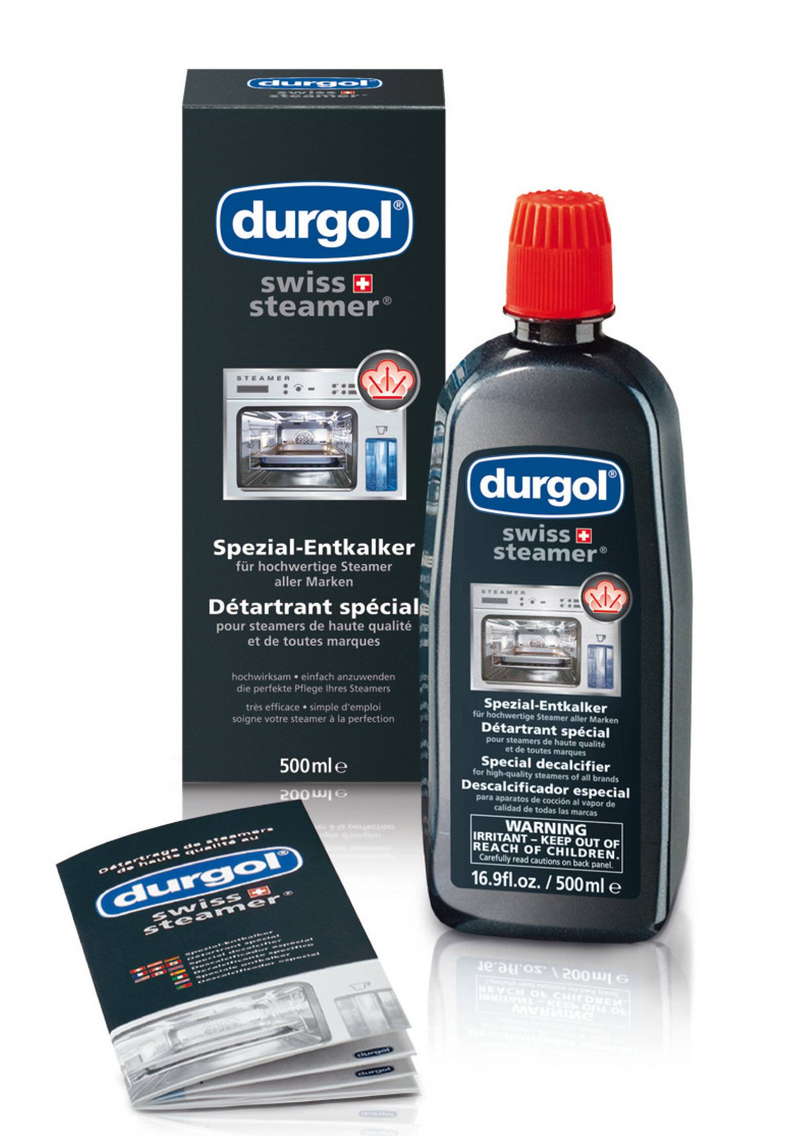 durgol swiss steamer Spezial-Entkalker – Kalkentferner für Steamer bzw. Dampfgarer aller