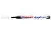 edding 5300 Acrylmarker fein - schwarz - 1 Acrylstift wasserfest - feine Rundspitze 1-2 mm -