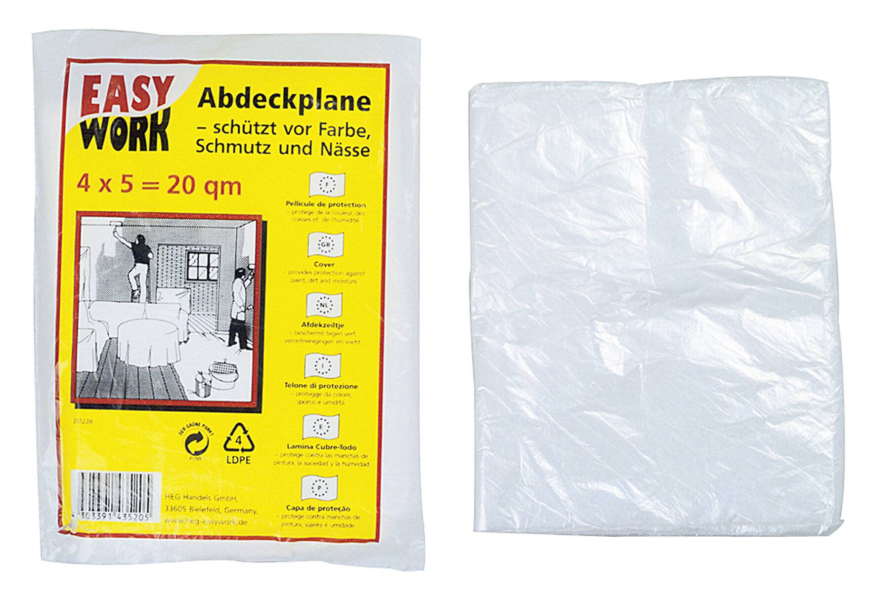 EW Malerabdeckfolie 4x5m-0