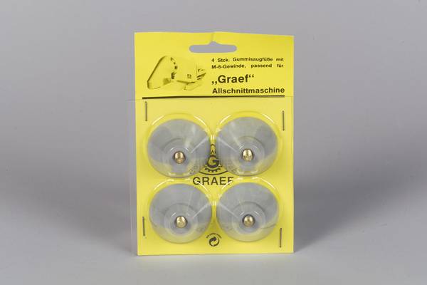GRAEF Gummisaugfüße mit M-6 Gewinde, 4er Karte