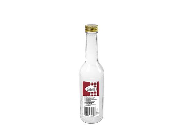DOSEN-ZENTRALE Gradhalsflasche Einkochwelt 350 ml mit 28mm PP-Verschluss gold