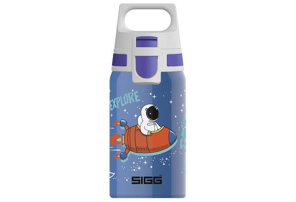 SIGG Shield One Space Kinder Trinkflasche (0.5 L), Edelstahl Kinderflasche mit auslaufsicherem