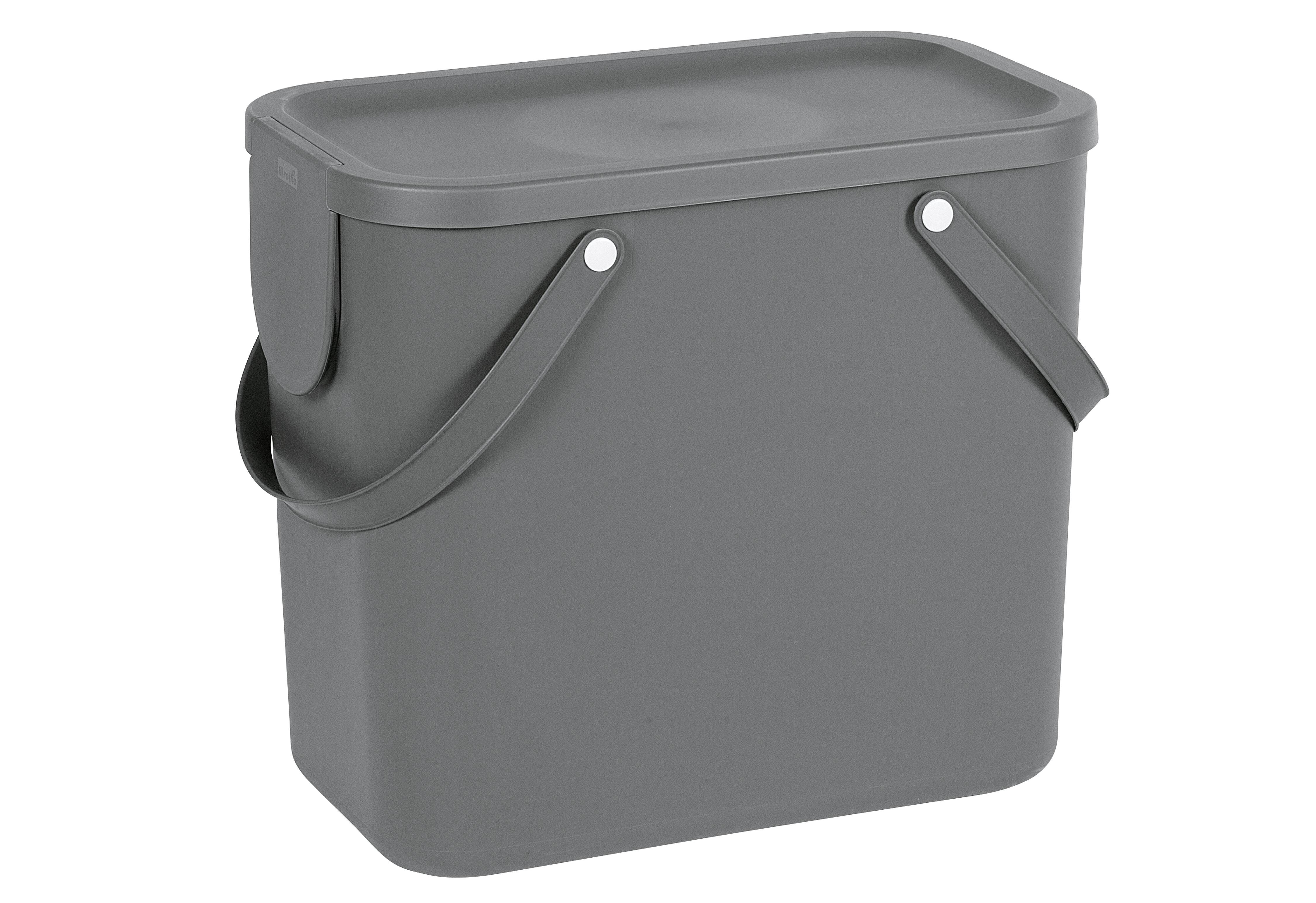 ROTHO Abfallbehälter Albula 25l 40x23,5x34cm anthrazit