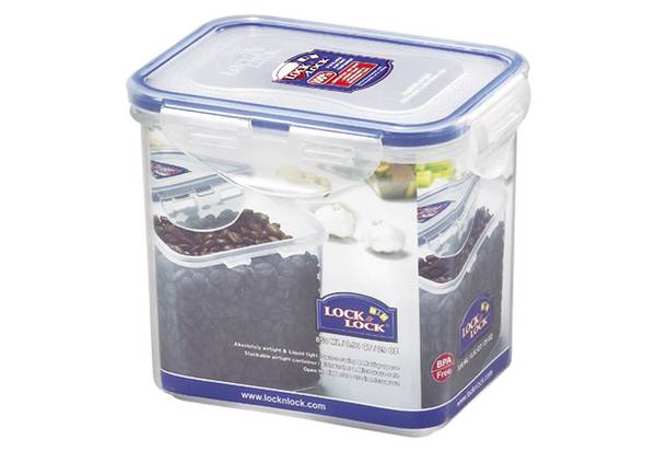 LocknLock PP Classic Vorratsdose, 850 ml, 135 x 102 x 118 mm, 100 % luft- und wasserdicht,