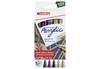 edding 5100 Acrylmarker - grün violett blau silber gold - 5 Acrylfarben Set (festlich) -