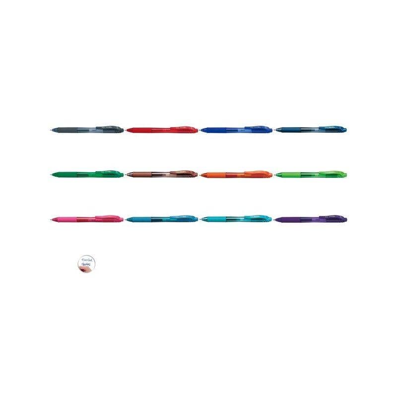 Pentel EnerGel X, Anklippbarer versenkbarer Stift, Limette, Limette, Kunststoff, 0,7 mm, Beidhändig-0