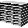 Sortierablage Trio 24 Fächer H573xB723xT331mm Polystyrol grau/schwarz STYRO