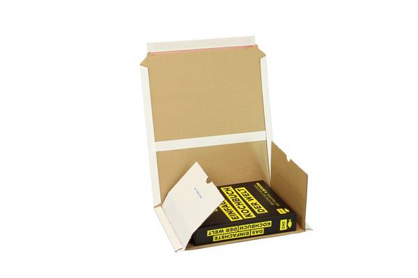 Medienverpackung Multiwell, 302 x 215 x 23 - 73 mm, weiß, DIN A4