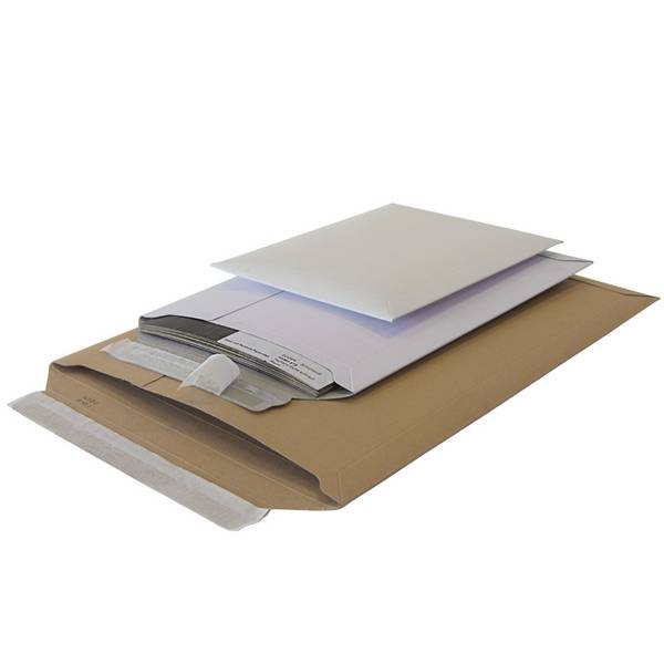 Vollpapp-Versandtasche, 249 x 343 mm, 500g/qm, braun